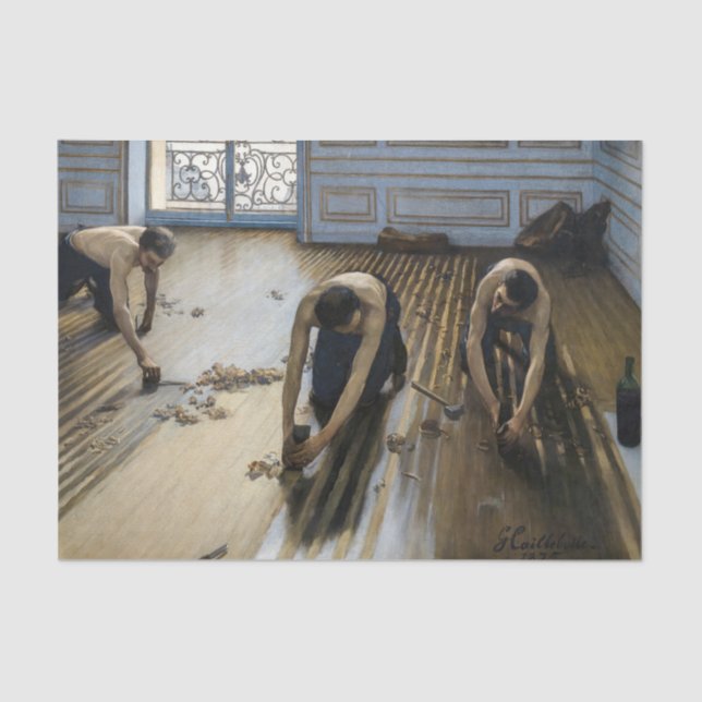 Papier Mousseline Gustave Caillebotte - Les Raboteurs de parquet (Recto)