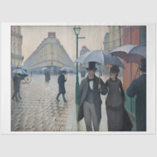 Papier Mousseline Gustave Caillebotte Paris Rainy Day Decoupage