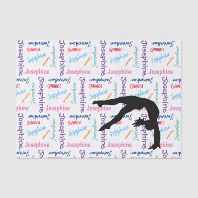 Papier Mousseline Gymnastique Danse Chevaucher son nom & Sport parto (Recto)