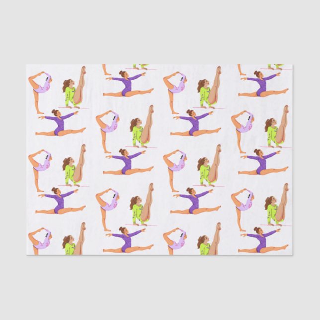 Papier Mousseline Gymnastique saut Cartwheel fête d'anniversaire Gif (Recto)