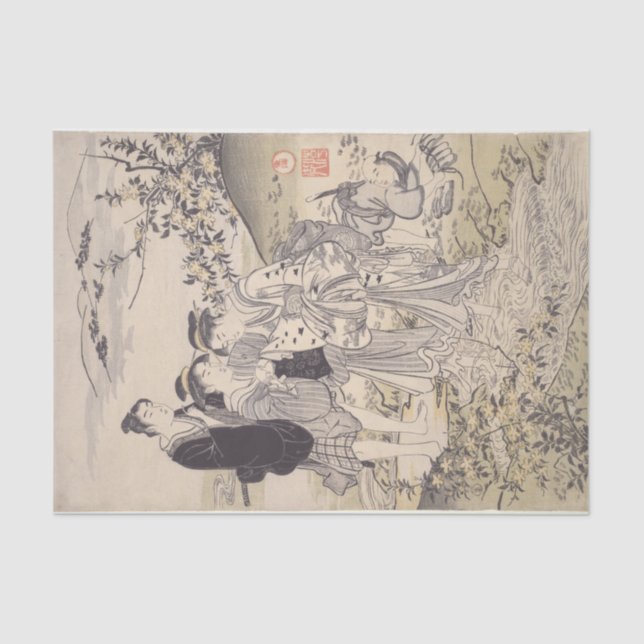 Papier Mousseline Hagi Tamagawa par Kubo Shunman (Recto)