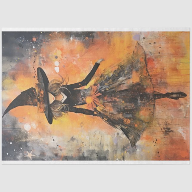 Papier Mousseline Halloween 2023, sorcière mode (Recto)