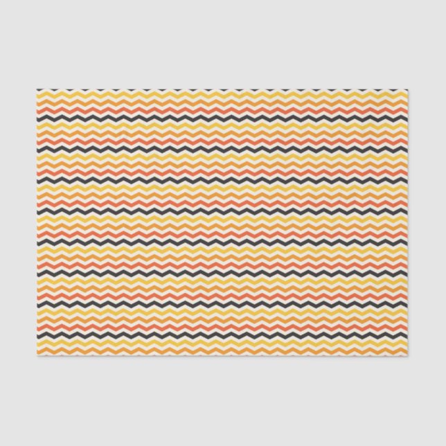 Papier Mousseline Halloween Automne Chevron Automne Couleurs (Recto)