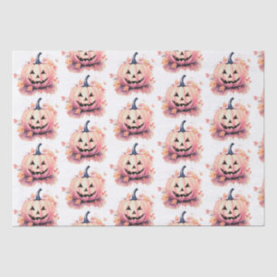 Papier Mousseline Halloween blanc Feuille de Jack O' Lantern