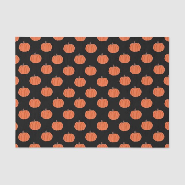 Papier Mousseline Halloween citrouille papier-cadeau sac cadeau cach (Recto)