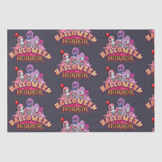 Papier Mousseline Halloween Clowns effrayants Horreur (Recto)