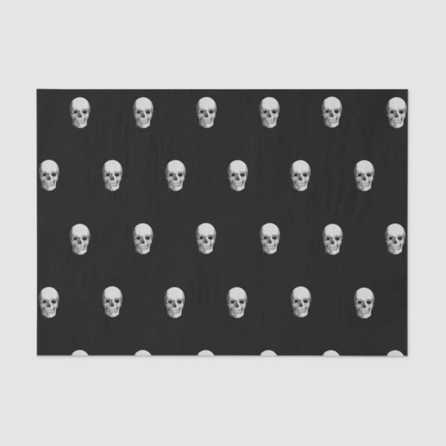 Papier Mousseline Halloween crânes papier tissu sac cadeau étouffeur (Recto)