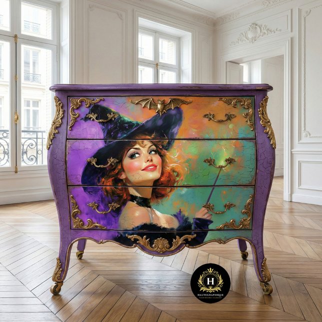 Papier Mousseline Halloween de sorcière rouge joueuse (Créateur téléchargé)