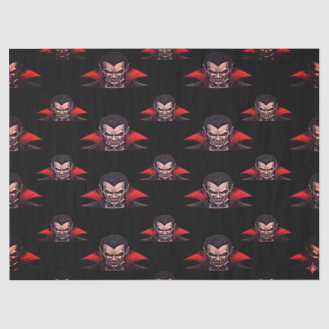Papier Mousseline Halloween gothique Dracula (Recto)