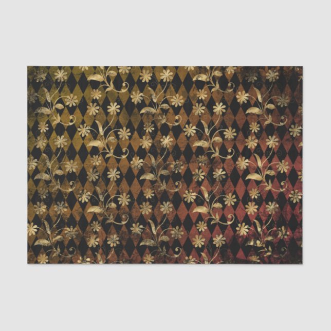 Papier Mousseline Halloween gothique en diamant (Recto)