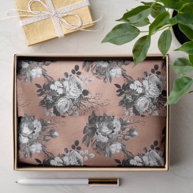 Papier Mousseline Halloween gothique rose (Cadeau)