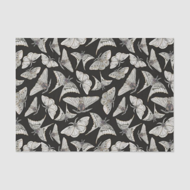 Papier Mousseline Halloween Motif papillon de papillon noir (Recto)