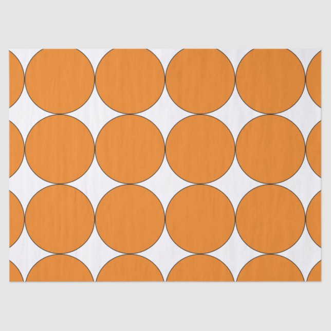 PAPIER MOUSSELINE HALLOWEEN ORANGE GRAND CERCLE TISSUE PAPIER (Recto)