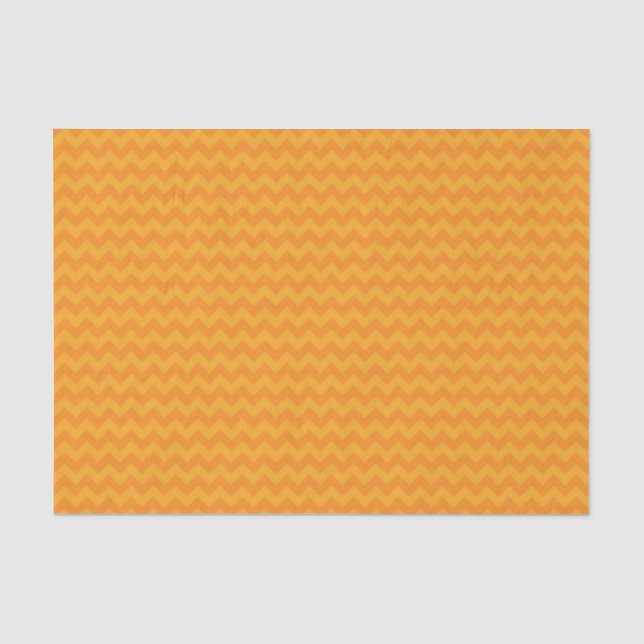 Papier Mousseline Halloween Retro Bright Orange Chevron (Recto)