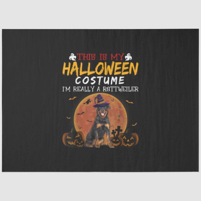 Papier Mousseline Halloween Rottweiler (Recto)
