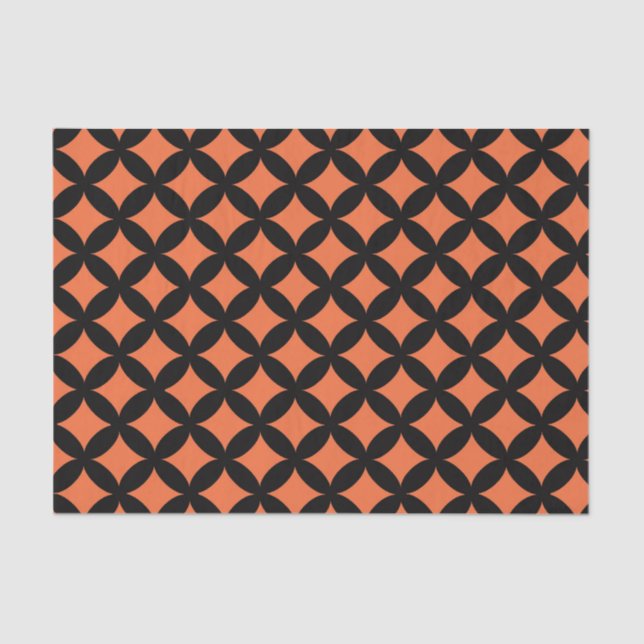 Papier Mousseline Halloween tissu orange sac cadeau sac cadeau (Recto)