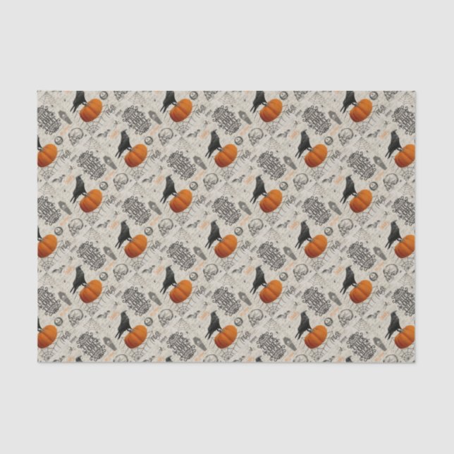 Papier Mousseline Halloween vintage (Recto)