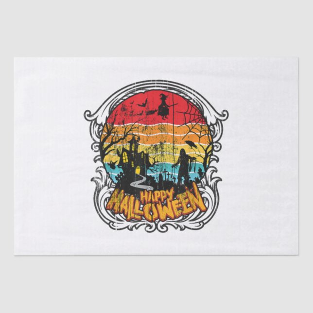 Papier Mousseline Halloween Vintage rétro - Halloween Vintage (Recto)