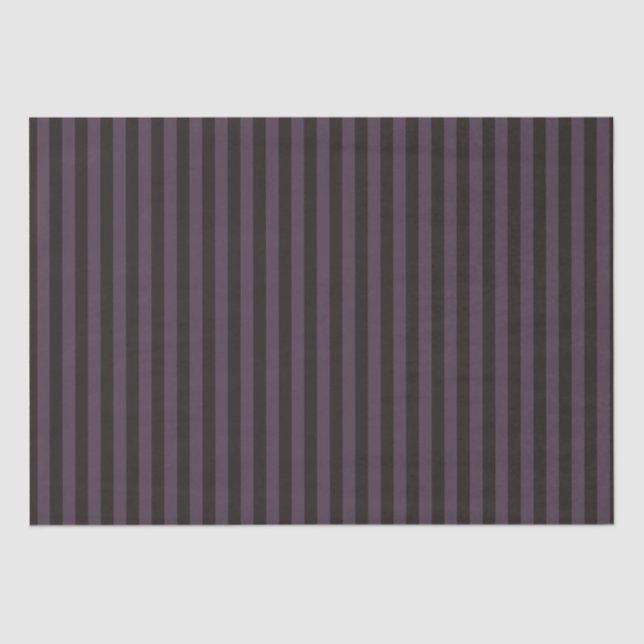 Papier Mousseline Halloween violet noir Motif des rayures (Recto)