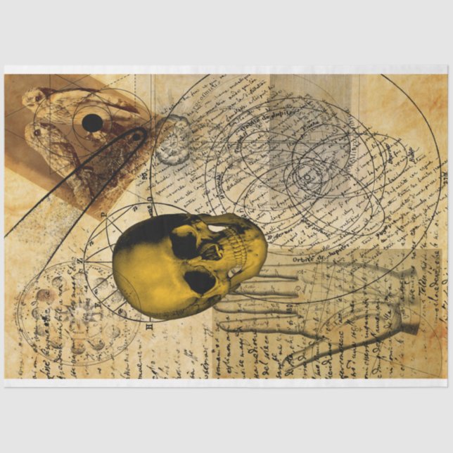 Papier Mousseline Halloween Witchcraft Alchimie Vintage Ephemera (Recto)