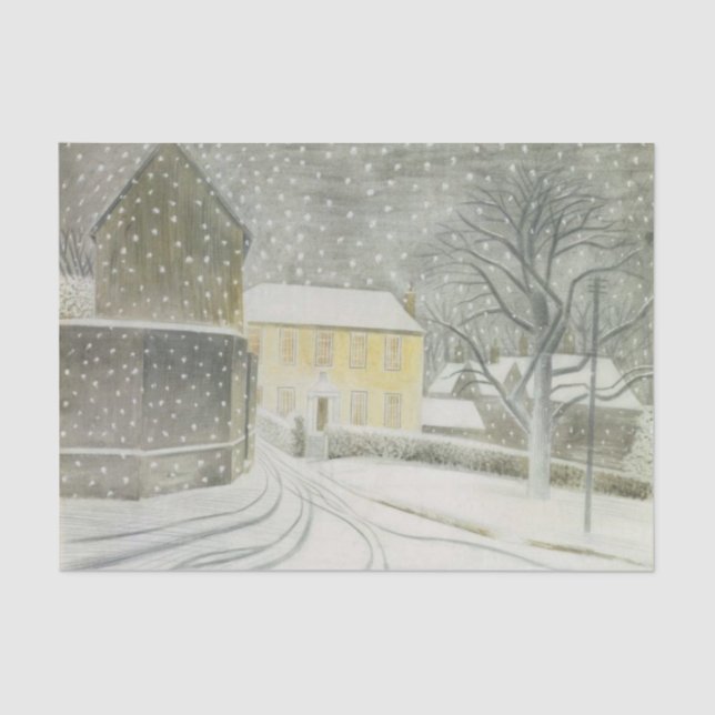 Papier Mousseline Halstead Road à Neige (par Eric Ravilious) (Recto)