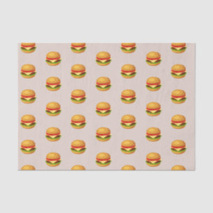 Papier Mousseline Hamburger Lover Cheeseburger Cute Motif Carrelé