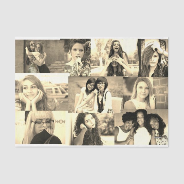 Papier Mousseline HAMbyWG - Collage photo sur Sepia Tone (Recto)