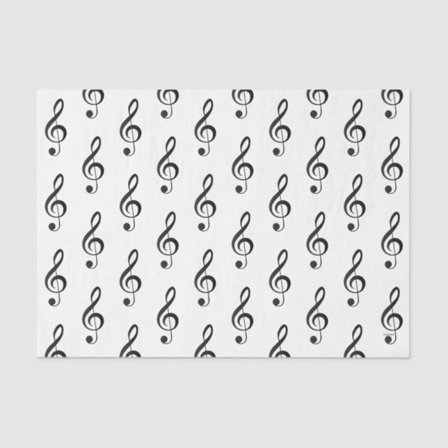 Papier Mousseline HAMbyWG - Note musicale G Clef - (Recto)