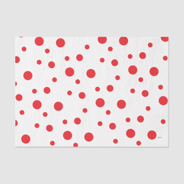 Papier Mousseline HAMbyWG Red Crazy Pois (Recto)