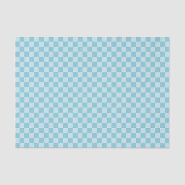 Papier Mousseline HAMbyWG - Tissu cadeau - En vichy Aqua-Blue (Recto)