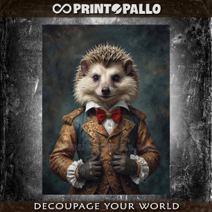 Papier Mousseline Hameçon princesse renaissance habillé avec cravate