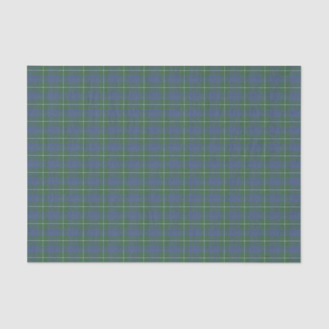Papier Mousseline Hamilton Green Scottish Tartan (Recto)