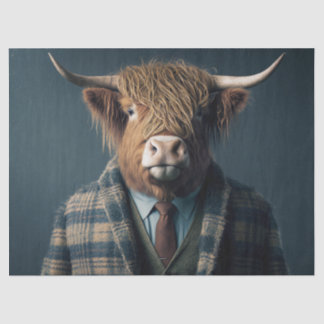 Papier Mousseline Hamish The Highland Cow Decoupage Tissu Paper