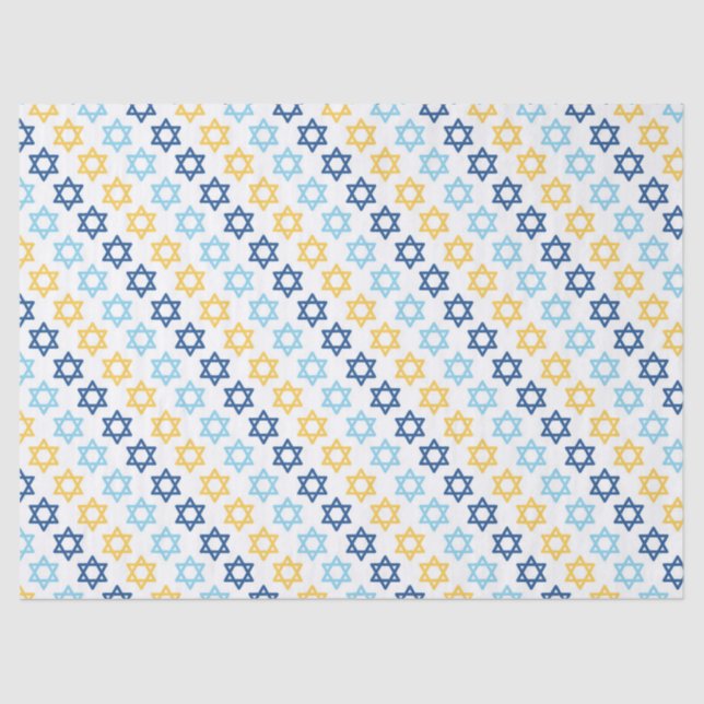 Papier Mousseline Hanoukka Diagonal Star de David (Recto)