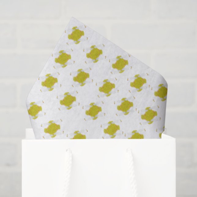 Papier Mousseline Hanukkah seagull with dreidel and gelt (Sac cadeau)