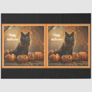 Papier Mousseline Happy Halloween Black Cat Collection