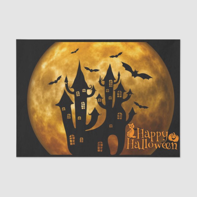 Papier Mousseline Happy Halloween (Pleine lune) (Recto)