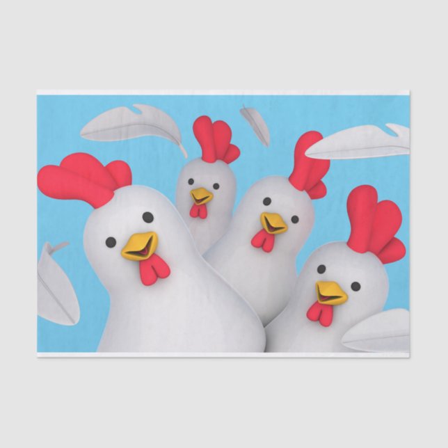 Papier Mousseline Happy hen (Recto)