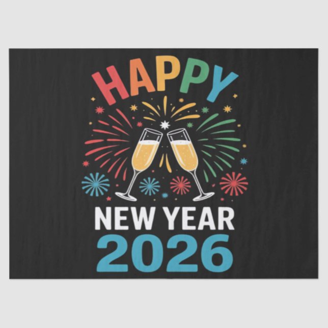 Papier Mousseline Happy New Year 2026 Party Funny New Years Eve 2026 (Recto)