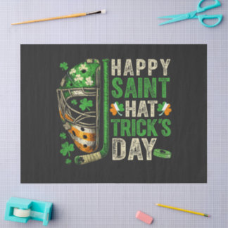 Papier Mousseline Happy Saint Hat Trick Ice Hockey Player