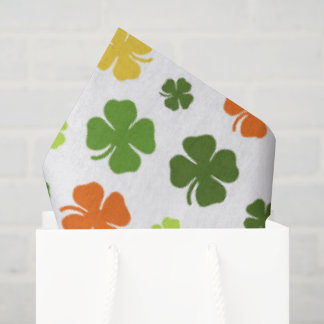 Papier Mousseline Happy St Patricks Day Irish Shamrocks Colorful Fun