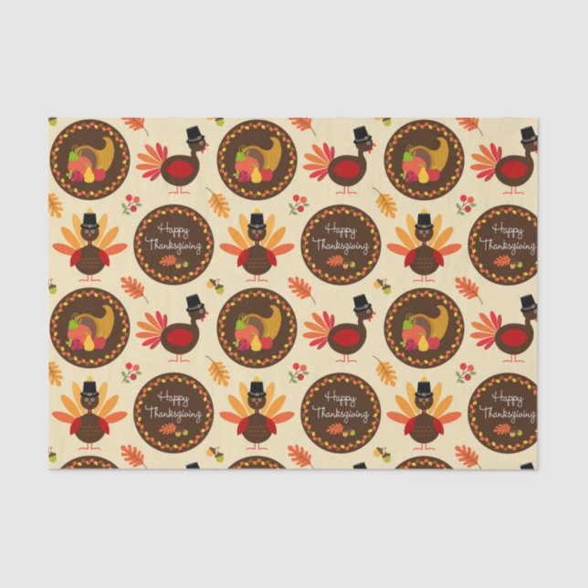 Papier Mousseline Happy Thanksgiving (Recto)