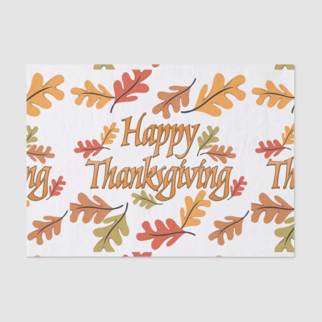Papier Mousseline Happy Thanksgiving (Recto)