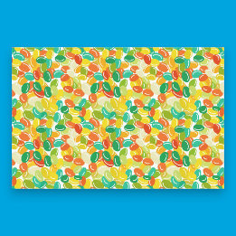 Papier Mousseline Haricots de bonbons Multicolor jaune sur Arrière -