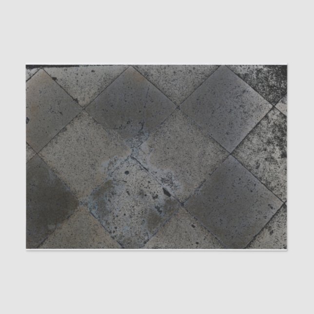 Papier Mousseline Harlequin vintage Inspiré Texture gris métallique (Recto)