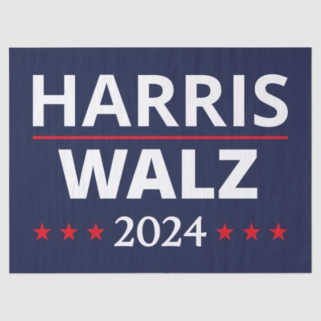 Papier Mousseline Harris Walz Election 2024 III (Recto)