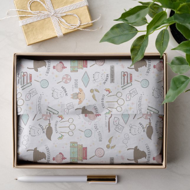 Papier Mousseline HARRY POTTER™ Motif Magique Minuscule (Cadeau)