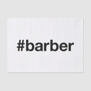 Papier Mousseline Hashtag de coiffeur BARBER