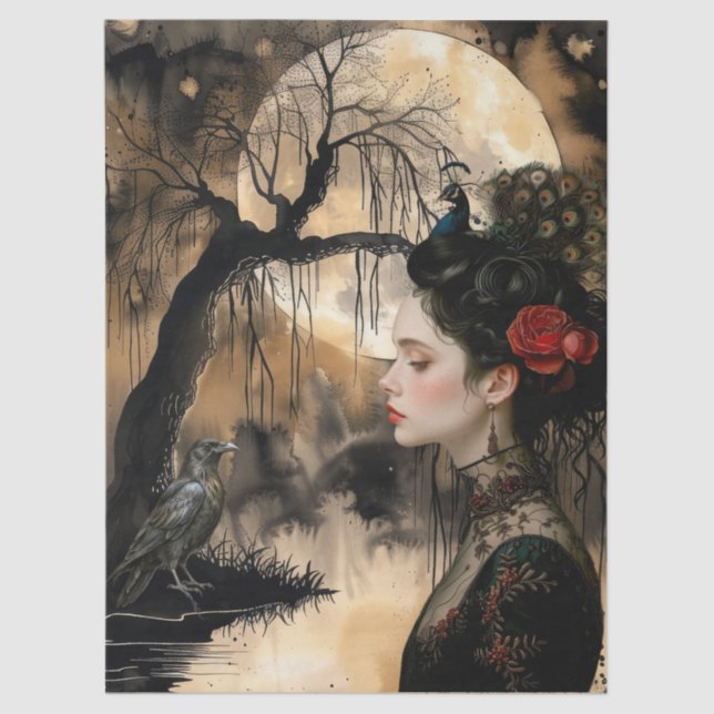 Papier Mousseline Hauning Imaginaire levain gothique et fille victor (Recto)