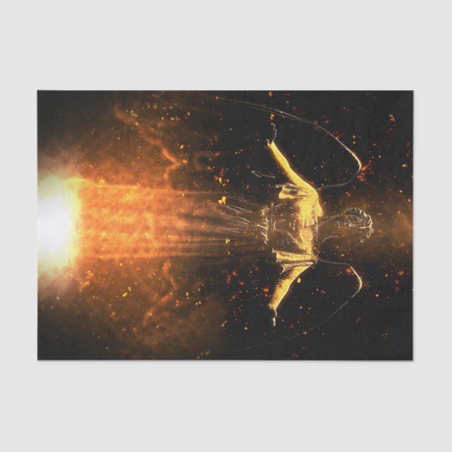 Papier Mousseline Hausse de Falln des flammes (Recto)